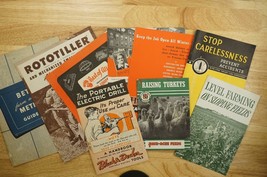 Vintage Lot Farming Paper Booklets Turkeys Rototiller Sloping Fields Safety - £21.42 GBP