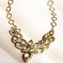 Sterling Silver &amp; Lemon Topaz Regal Necklace - India&#39;s Nizam Royal Jewels (JT2) - $199.00