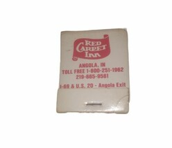 Red Carpet Inn Motel Angola, Indiana Vintage Book Of Matches - $4.87