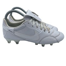 Nike Premier III FG Soccer Cleats Triple White Low Leather Mens 6 - $84.14