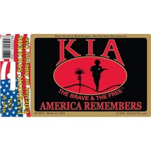 DC0023 Black KIA America Remembers Sticker (3&#39;&#39;x4.25&#39;&#39;) - £6.82 GBP