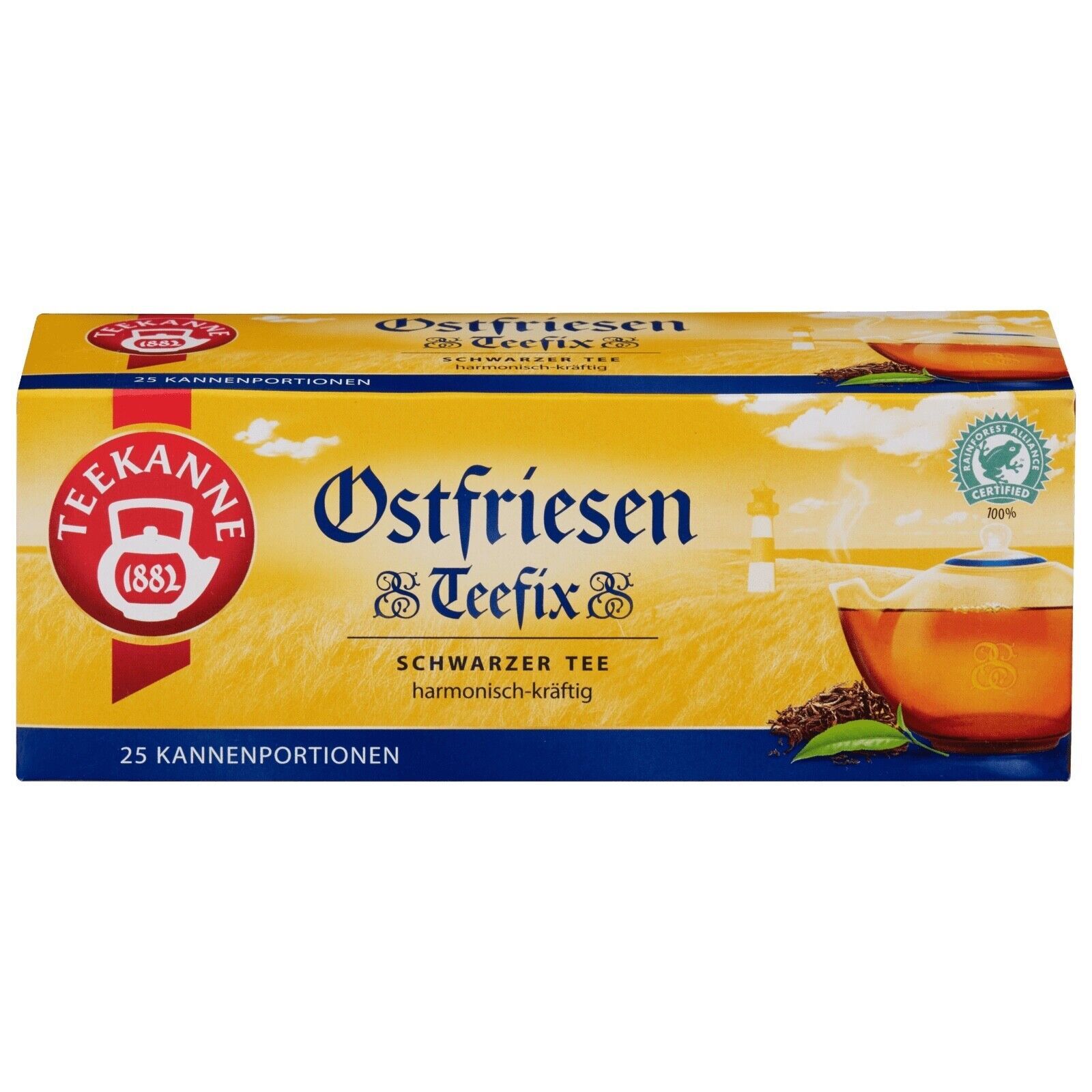 Teekanne Ostfriesen Teefix strong Assam black tea 25 TEAPOT size bags-FREE SHIP