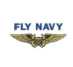 Naval Flight Officer Fly Navy NFO Wings Aviator Military Embroidered Polo Shirt - £27.49 GBP