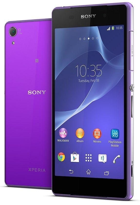 Sony Xperia z2 purple 3gb ram 16gb rom 20.7mp camera 5.2screen 4g smartphone
