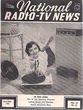 National Radio Tv News August September 1953 Technical Newsletter - £7.86 GBP