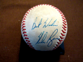 Nolan Ryan Best Wishes California Angels Hof Signed Auto Game Used Baseball Bas - £232.32 GBP