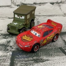 Disney Pixar Cars Diecast Lightning Mcqueen &amp; Sarge - £6.20 GBP