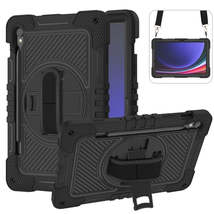 For Samsung Galaxy Tab S9 360 Degree Rotation PC Contrast Silicone Tablet Case(B - £13.43 GBP