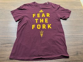 Arizona State Sun Devils “Fear the Fork” Men’s Maroon T-Shirt - Adidas - Medium - £8.70 GBP