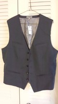NEW Express Gray Cotton Sateen Suit Vest - £35.18 GBP