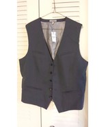 NEW Express Gray Cotton Sateen Suit Vest - £35.66 GBP