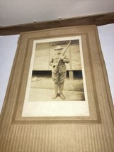 Vintage World War I soldier photograph with weapon - £76.15 GBP