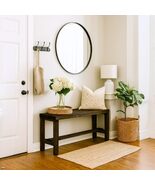 Intrinsic Haven Rustic Solid Wood Entryway Bench, 36 inch Wide, Dark Bro... - $117.60