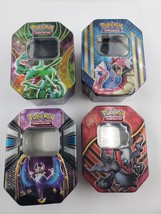 Pokemon TCG Empty Metal Tin Storage Box Lunala Darkari Gyarados Rayquaza... - $19.75