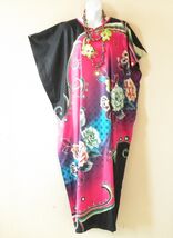KD75 Pink Floral Batwing Hippie Caftan Dolman Women Abaya Maxi Dress Up ... - $29.90