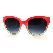 Womens Oversized Butterfly Cateye Frame Sunglasses 2-tone Ombre Colors - £8.69 GBP