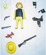 Playmobil Western Yellow Cowboy and Accessories 9 piece set Vintage - £10.15 GBP