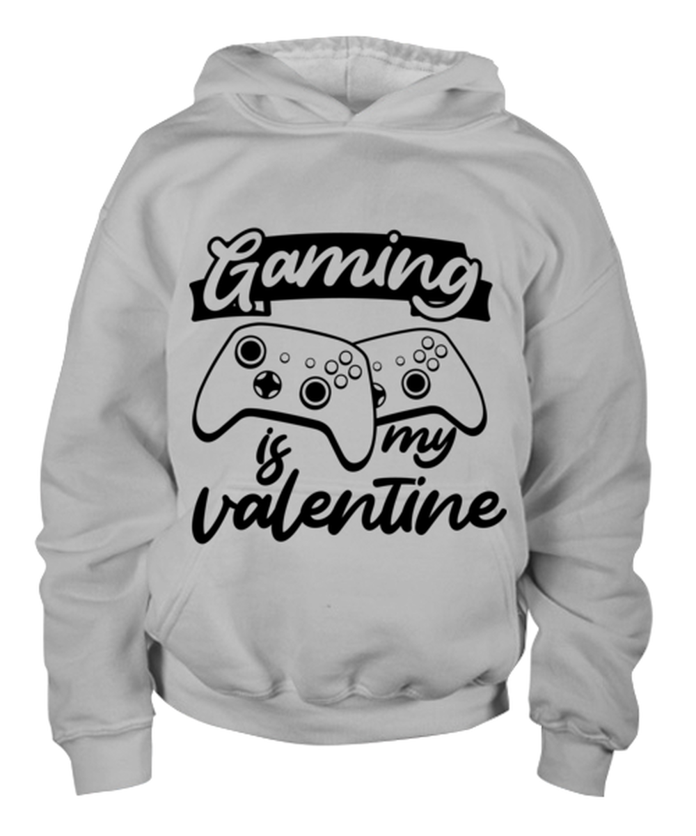 Gaming is my valentine , ash Youth Hoodie. Model 60077  - $39.99+