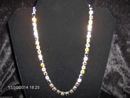 MEA Original, Multi-Color Swarovski Crystals Necklace, 17 1/2&quot;, Silver Plate D1 - £47.93 GBP