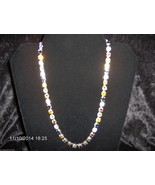 MEA Original, Multi-Color Swarovski Crystals Necklace, 17 1/2&quot;, Silver P... - £47.73 GBP