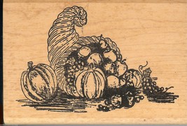 Biblical Impressions Rubber Stamp I-0941 Cornacopia, Harvest Thanksgivin... - $14.50