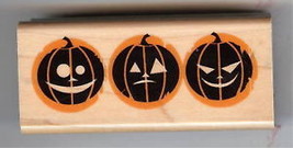 Inkadinkado Rubber Stamp 98674-MM Three Pumpkins - £6.65 GBP
