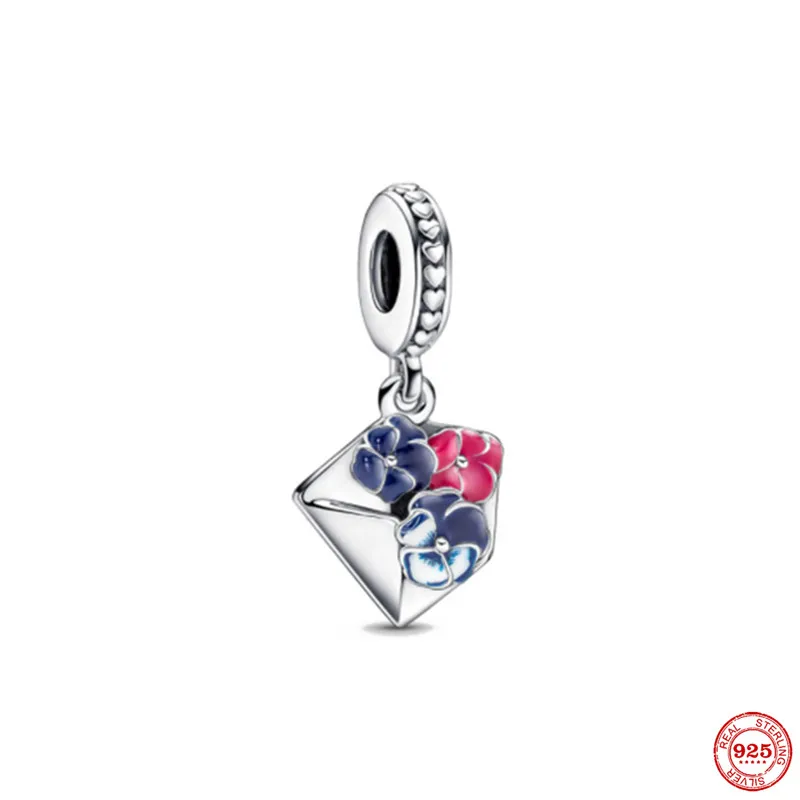 Sporting Spring Pink Amulet Fit Original Charms Bead Bracelet 925 Sterling Silve - £23.90 GBP