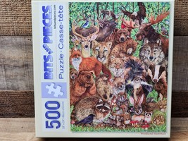 Bits &amp; Pieces Jigsaw Puzzle - “Woodland Mammals” 500 Piece - SHIPS FREE - $18.79