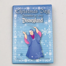 2015 Disneyland Christmas Day Souvenir Button Pin 3&quot; x 2&quot; Cast Exclusive - £8.20 GBP