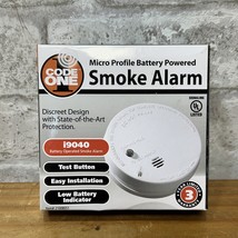 Code One Micro Profile 9V Battery Operated Smoke Fire Alarm # i9040 85db Alarm - £6.58 GBP