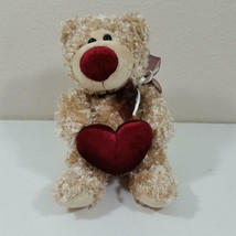 Golden Bear Company 7 in Teddy Bear Plush Heart Bow Valentines Love - £9.85 GBP