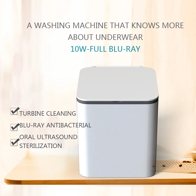 Portable Ultrasonic Cleaner Blue Light Antibacterial Washing Machine Dryer - $102.47+