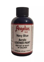 Angelus Navy Blue Acrylic Leather Paint for Shoe Boots Bags Art 4 Oz New - £10.33 GBP