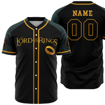 Custom Baseball Jersey Lord of the Rings Unisex Shirt Birthday Gift Kids... - $19.99+