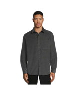 George Men&#39;s Corduroy Shirt with Long Sleeves, Size S (34-36) Charcoal Sky - $26.24 CAD