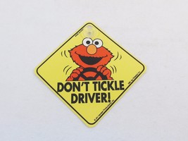 Car Window Sign w/Suction Cup ~ Sesame Street Elmo &quot;Don&#39;t Tickle Driver&quot; - £6.32 GBP