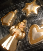 St Nicholas Square Christmas Ornaments Set of Four Mouth Blown European ... - $12.99