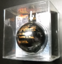 Nascar Collectibles Christmas Ornament Dale Earnhardt Black Glass Globe and Gold - £7.16 GBP