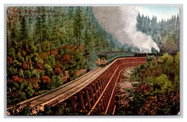 Dollarhide  Trestle Southern Pacific Shasta Line California UNP DB Postcard XB3 - $3.91