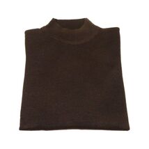 Mock Neck Merinos Wool Sweater PRINCELY From Turkey Soft Knits 1011-00 Brown image 2