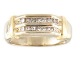 14 Men&#39;s Wedding band 14kt Yellow and White Gold 371298 - $679.00