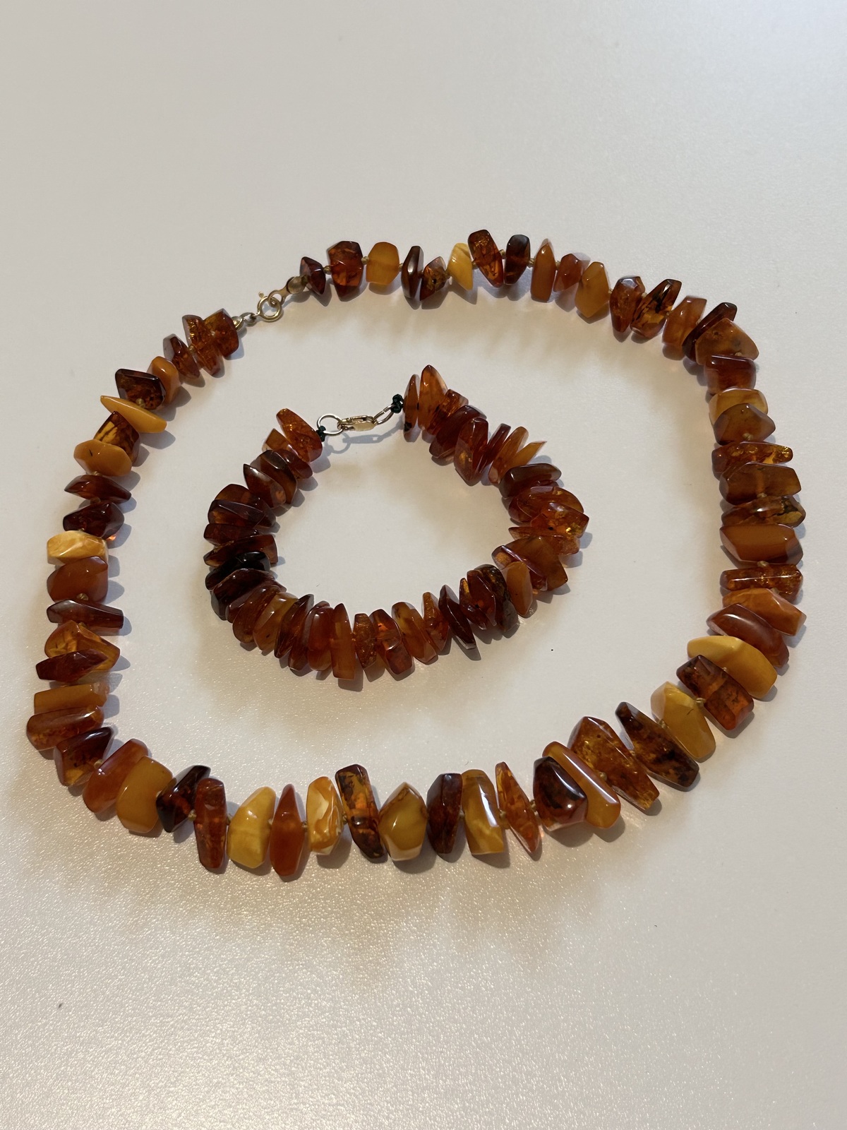 Vintage Authentic Amber Necklace and Bracelet Set - AS IS - $495.05