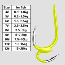 10pcs Coating High  Stainless Steel Carp Fishing Hooks Tackle Two Strength Tip S - £52.04 GBP