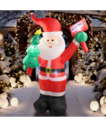 6 FT Christmas Inflatable Santa Claus Outdoor Decorations with Built-In ... - $42.92