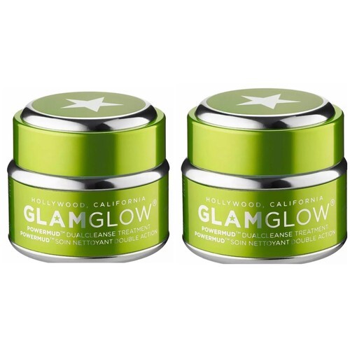 GLAMGLOW POWERMUD Dualcleanse TREATMENT 2x 15g/.5oz = 1oz New Sealed - $9.85