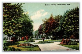 Eutaw Place Gardens Baltimore Maryland MD DB Postcard N24 - £1.51 GBP