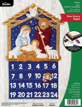 DIY Bucilla One Starry Night Christmas Advent Calendar Felt Craft Kit 89... - £37.56 GBP