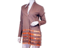 $800 TOMBOLINI Fleur RUNWAY Collection WOOL Thin JACKET Blazer ITALY Gia... - £216.70 GBP