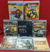 PS3 Games lot of 8 Uncharted Mass Effect Trilogy Midnight Club - £23.35 GBP
