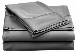 Home Source Rayon from Bamboo Twill Standard / Queen Pillowcases Black P... - £43.95 GBP